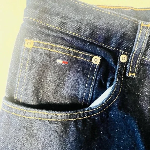 Tommy Hilfiger Men's Stretch Vintage 36x34 Dark Wash Jeans Y2K Streetwear - Picture 4 of 15